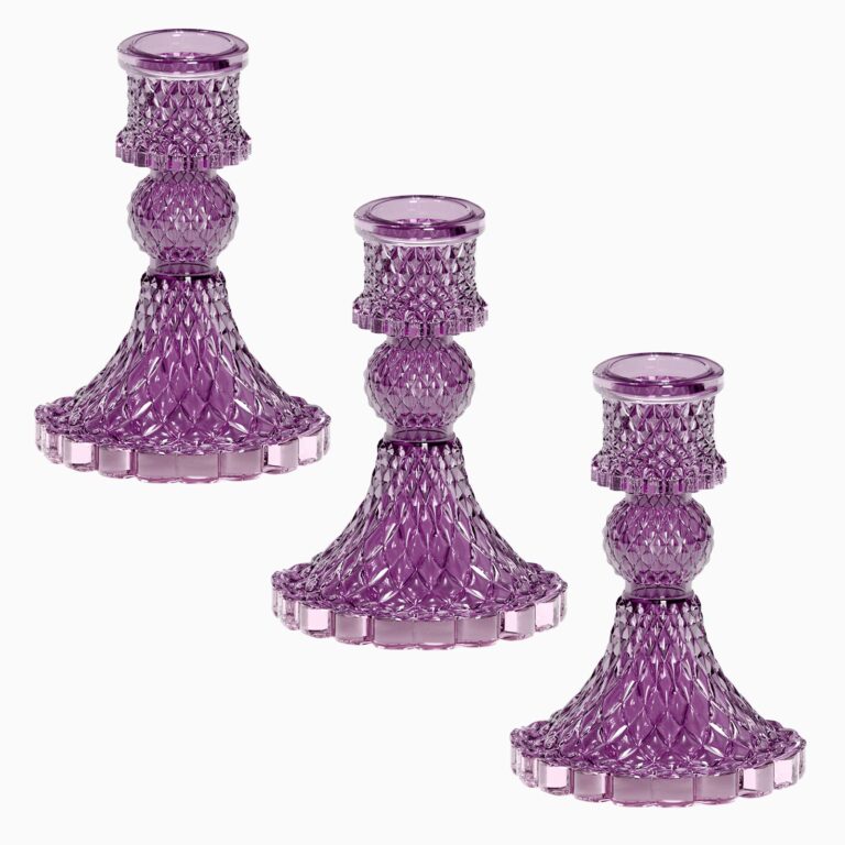 Glass Candle Stick Holders